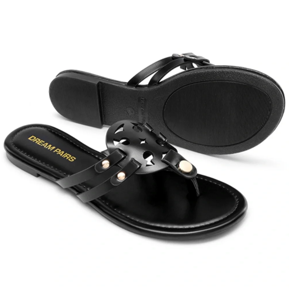 Dream Pairs Women’s Casual Strappy Flip-Flop Sandals - Picture 5 of 11